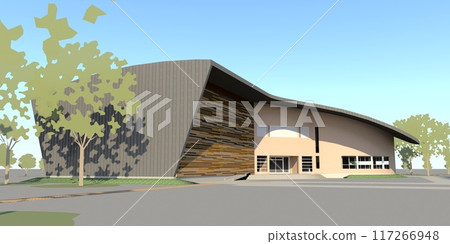 3D illustration of building project 117266948