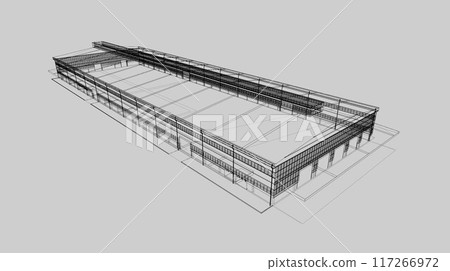 3D illustration of building project 3D illustration of building project 117266972