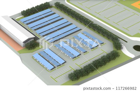 3D illustration of building project 3D illustration of building project 117266982