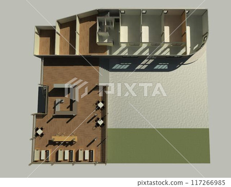 3D illustration of building project 3D illustration of building project 117266985
