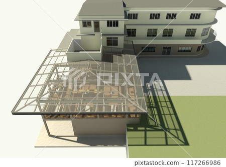 3D illustration of building project 3D illustration of building project 117266986