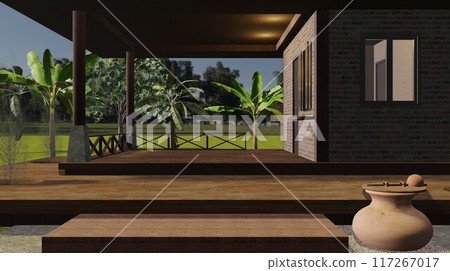 3D illustration of building project 3D illustration of building project 117267017