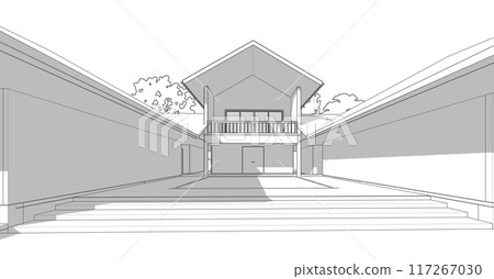 3D illustration of building project 117267030
