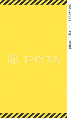 A simple vertical frame with black stripes on a yellow background - Disaster prevention, warning, danger image - 9:16 A simple vertical frame with black stripes on a yellow background - Disaster prevention, warning, danger image - 9:16 117267560