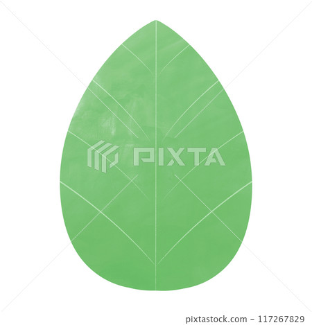 Green Leaf Watercolor Cartoon Green Leaf Watercolor Style Isolated Cartoon illustration 117267829