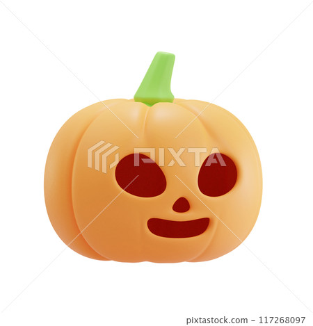 Halloween Pumpkin 3D Illustrations, 3D rendering 117268097