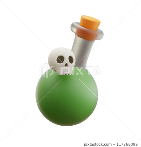 Poison Bottle 3D Illustrations, 3D rendering 117268099
