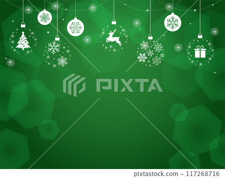 Christmas ornament background green_vector illustration 117268716