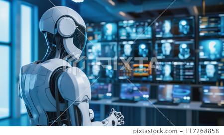 AI in robotics enables better control and surveillance with advanced data monitoring AI in robotics enables better control and surveillance with advanced data monitoring 117268858