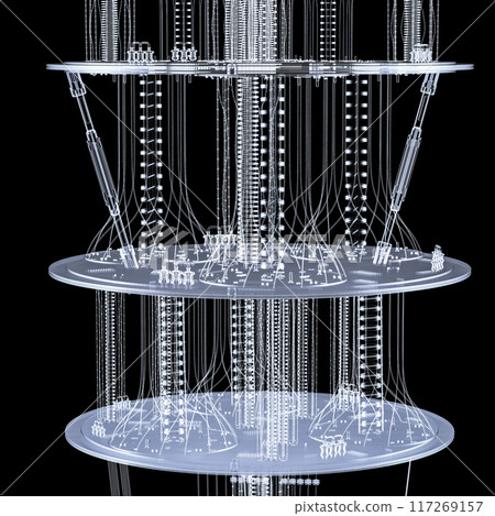 Crystal quantum computer machine isolated Crystal quantum computer machine isolated 117269157