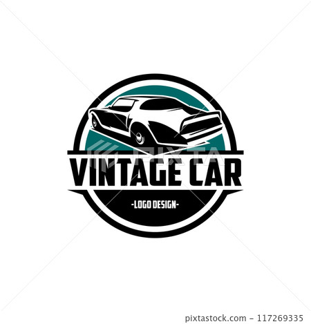 1977 Pontiac car logo isolated on white background rear view. vector illustration available in eps 10. 1977 Pontiac car logo isolated on white background rear view. vector illustration available in eps 10. 117269335
