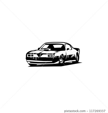 vector illustration of isolated American 1977 Pontiac car vector illustration of isolated American 1977 Pontiac car 117269337