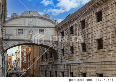 Beaufitul canal streets in Venice, Italy 117269371