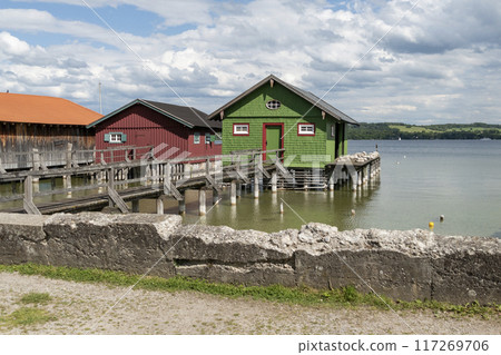 Panorama of lake Ammersee in Bavaria, Germany Panorama of lake Ammersee in Bavaria, Germany 117269706