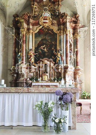 Parish church of Bregenz-St. Gallus in Bregenz, Austria on Lake Constance 117269751