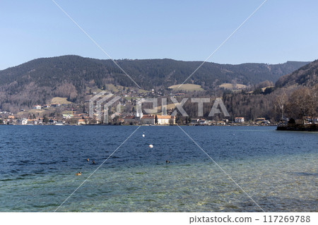 Panorama of lake Tegernsee, Bavaria, Germany Panorama of lake Tegernsee, Bavaria, Germany 117269788