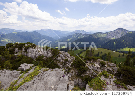 Mountain hiking Wallberg and Setzberg mountain, Bavaria, Germany Mountain hiking Wallberg and Setzberg mountain, Bavaria, Germany 117269794