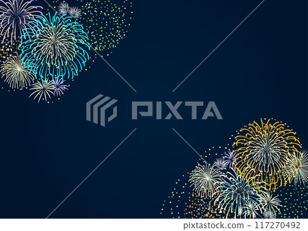 Fireworks background material 117270492