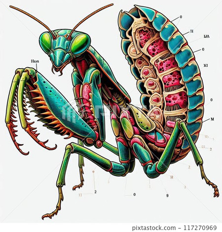 螳螂橫截面 螳螂橫截面 117270969