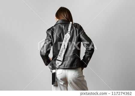 Leather Crossbody Phone Strap with Extra Storage 117274362