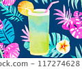 Tropical fruit juice background material 117274628