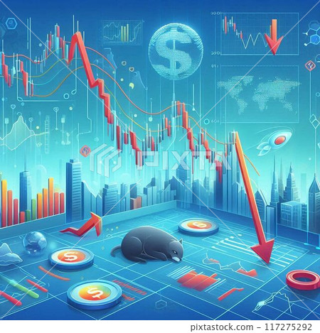 Stock chart illustration 117275292