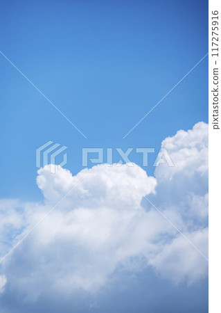 夏天的天空藍色的天空晴朗的八月天空素材 夏天的天空藍色的天空晴朗的八月天空素材 117275916