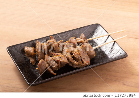 Beef tongue skewers (grilled with miso) Beef tongue skewers (grilled with miso) 117275984