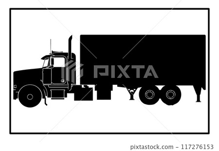 Car Hauler Semi Truck Vector - Auto Transport Trailer Illustration Car Hauler Semi Truck Vector - Auto Transport Trailer Illustration 117276153