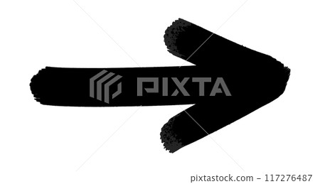 Hand draw brush stroke arrow isolated. Vector illustration Hand draw brush stroke arrow isolated. Vector illustration 117276487