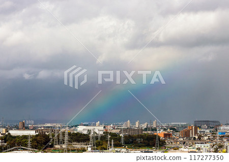A landscape with a rainbow A landscape with a rainbow 117277350