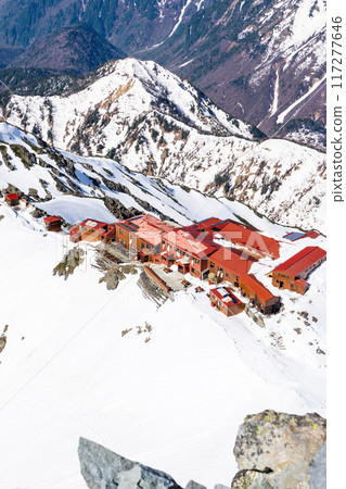 Climbing Mount Yari in the Northern Alps in early summer with snow remaining - View from the summit of Mount Yari - Mount Yari Mountain Lodge Climbing Mount Yari in the Northern Alps in early summer with snow remaining - View from the summit of Mount Yari - Mount Yari Mountain Lodge 117277646