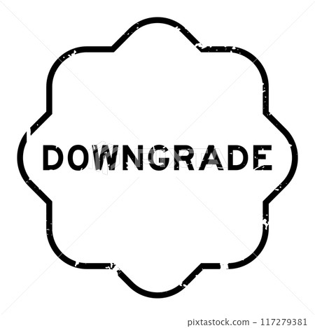 Grunge black downgrade word rubber seal stamp on white background 117279381