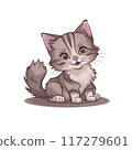 a standing cat 117279601
