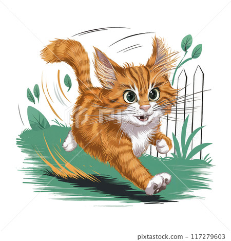 a running cat a running cat 117279603