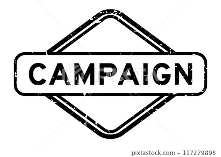 Grunge black campaign word rubber seal stamp on white background Grunge black campaign word rubber seal stamp on white background 117279898