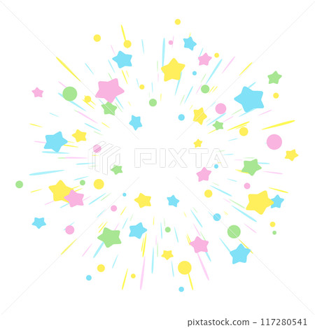 Illustration of explosion light and star spreading effect Illustration of explosion light and star spreading effect 117280541