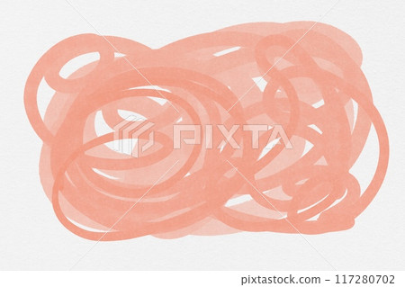 Peach fuzz watercolol doodles high quality texture pink pastel nude beige template card background elements set 117280702