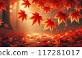 秋葉季節美麗的秋天背景 002 117281017