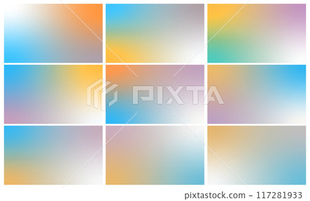 collection of pastel tint gradient backgrounds. Vector illustration collection of pastel tint gradient backgrounds. Vector illustration 117281933