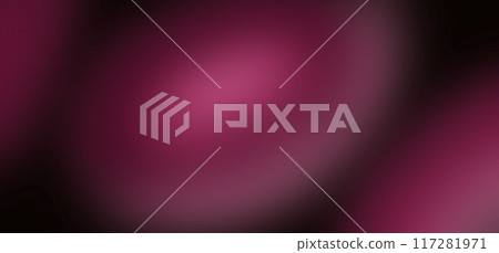 Abstract background with a crimson-pink gradient on a black background, grainy texture, grunge noise, website banner design, copy space 117281971