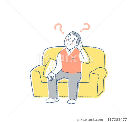 Forgetful senior man Forgetful senior man 117283477