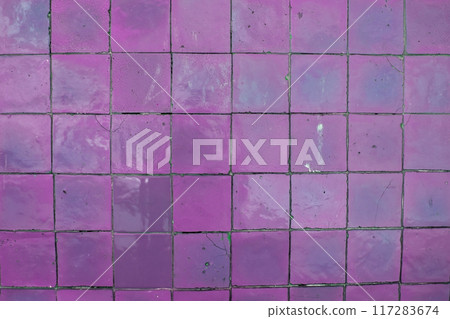 Colorful mosaic tiles on the wall. Abstract background and texture for design. Colorful tile bathroom wall texture, old vintage kitchen floor background Colorful mosaic tiles on the wall. Abstract background and texture for design. Colorful tile bathroom wall texture, old vintage kitchen floor background 117283674