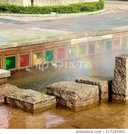 Rainbow fountain 117283902