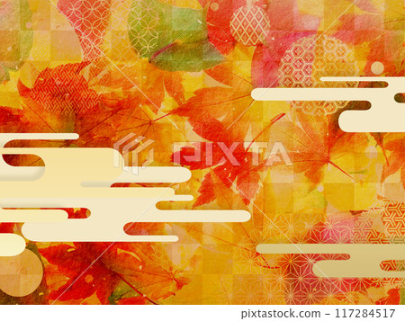 Autumnal maple leaves 117284517