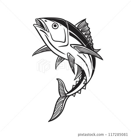 Tuna Blackfin Vector Illustration 117285081