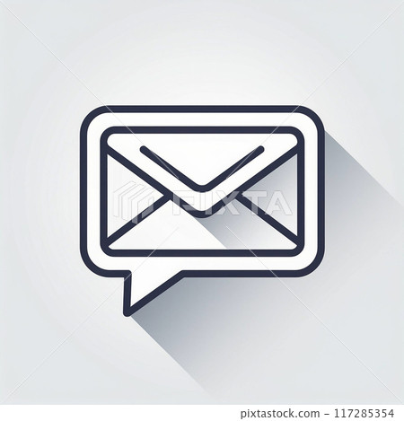 Minimalistic Icon of a Social Media Message with Clean Lines 117285354