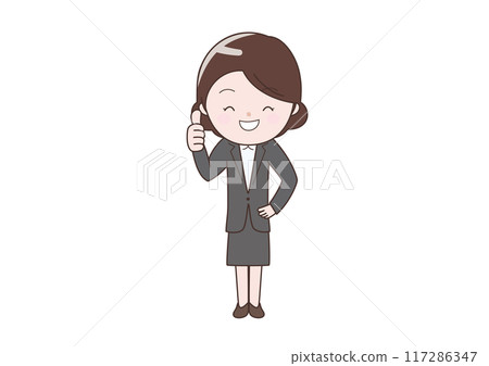 女商人站著說“喜歡” 女商人站著說“喜歡” 117286347