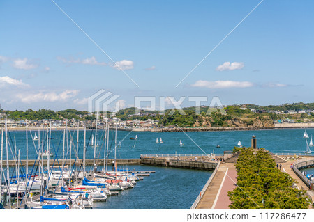 [神奈川縣]湘南的大海和藍天 117286477