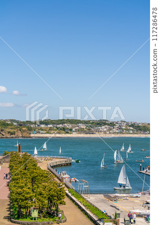 [神奈川縣]湘南的大海和藍天 117286478